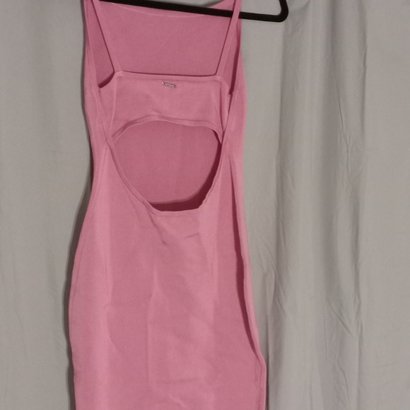 Guess Pink Ribbed Body-Con Dress XS - Picture 2 of 4